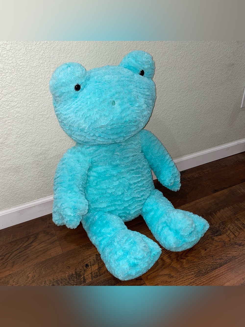 Build-A-Bear Jumbo Toadally Teal Frog Plush 36" Sitting Plush Stuffed Toy Decor